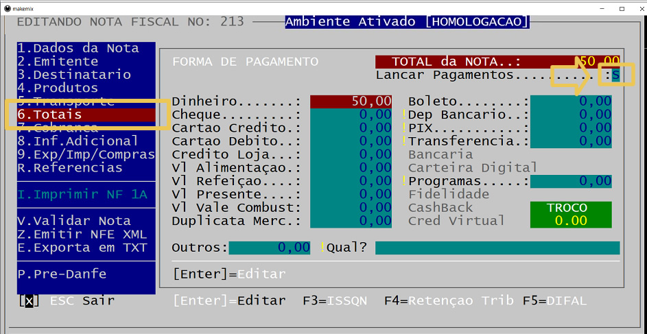 especifique como recebeu o pagamento